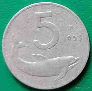 Италия 5 лир 1953