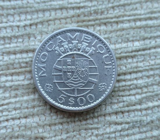 Werty71 Мозамбик (Португальская колония) 5 эскудо 1973 Блеск