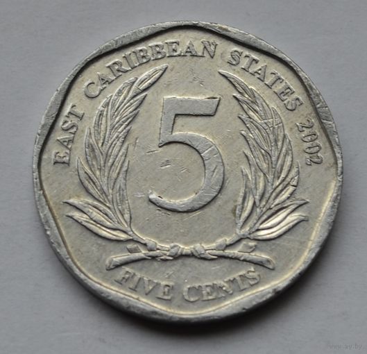 Восточные Карибы, 5 центов 2002 г.