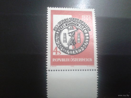 Австрия 1980 городская печать 13 век**