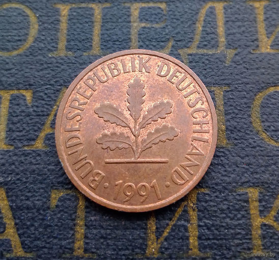 2 пфеннига 1991 (F) Германия ФРГ #20