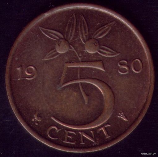 5 центов 1980 год Нидерланды