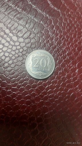 Монета 20 грошей 2022г. Польша. Отличная!