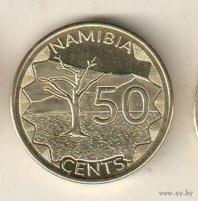 Намибия 50 цент 2025
