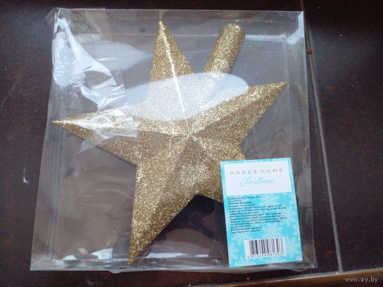 Верхушка, макушка, звезда на елку 19 см