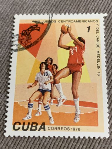 Куба 1978. Юношеские центрально-американские игры Меделин-78. Баскетбол. Марка из серии