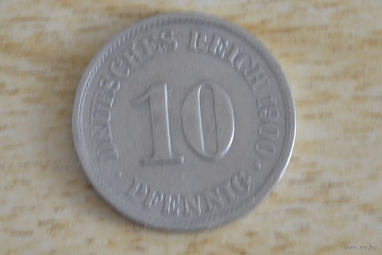 Германия 10 пфеннигов 1900 А