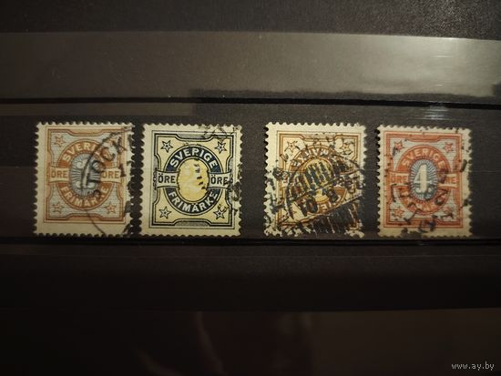 Серия марок Швеции 1892 года Ми. 50-53
