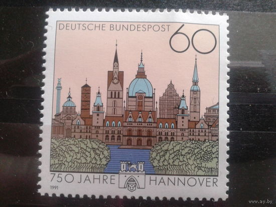 Германия 1991 750 лет г. Ганновер** Михель-1,6 евро