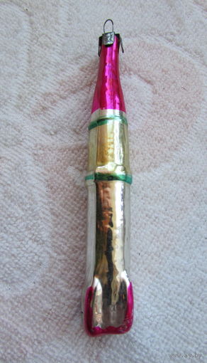 Редкая елочная игрушка "Ракета"