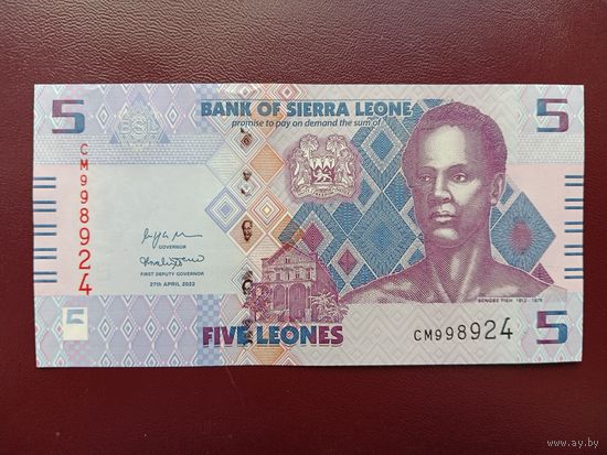 Сьерра-Леоне 5 леоне 2022 UNC