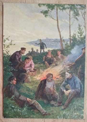 Серов В. Фома и наборщики. (Горький М. Фома Гордеев). 1957 г. Чистая.