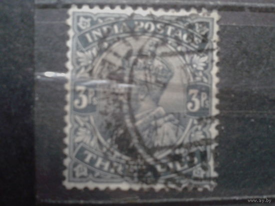 Британская Индия 1912 Король Георг 5  3 пайса