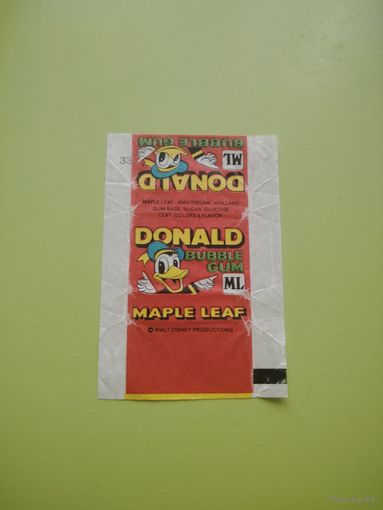 Обёртка от жвачки Donald Галандыя не частая