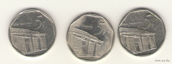 Куба: 5 сентаво 1998, 1999, 2000 г.