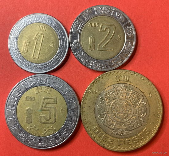 Мексика 4 монеты биметалл