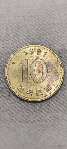 Южная Корея 10 вон 1991