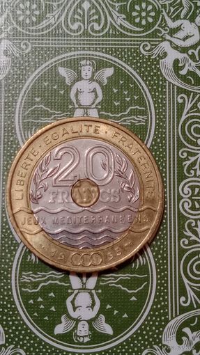 Франция 20 франков 1993 средиземноморские игры