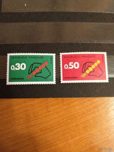 1972 Франция чистая полная серия клей MNH** введение почтовых кодов (1-11)