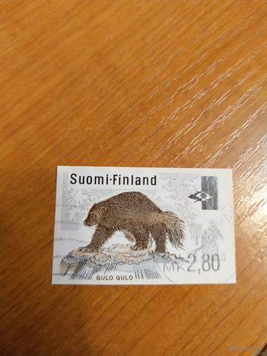 1995 Финляндия марка печатающего автомата фауна росомаха (3-6)