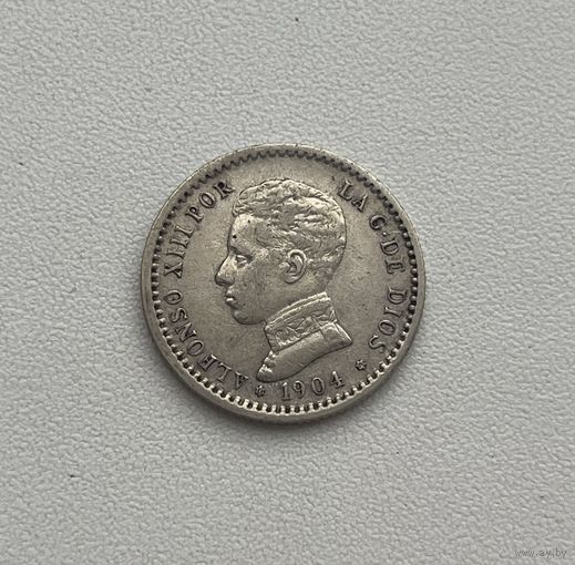 ИСПАНИЯ  50 сентимо 1904 г. (SM-V)