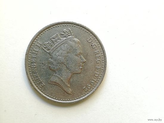 10 пенсов 1992 года. Монета А3-4-10