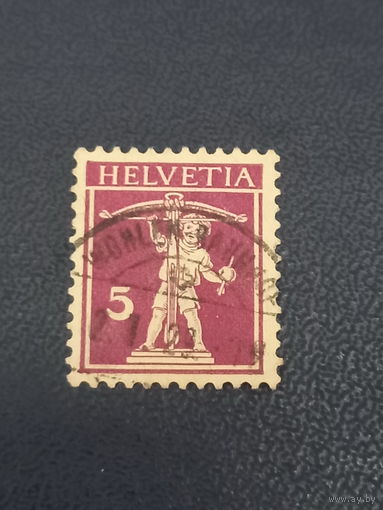 Швейцария 1909г. Сын В. Телля с арбалетом