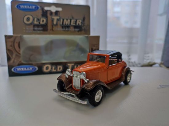 Коллекционный ФордFord Roadster 1:34-39 Welly  модель автомобиля ретро машинка игрушка