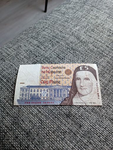 ИРЛАНДИЯ 5 фунтов 1994 год