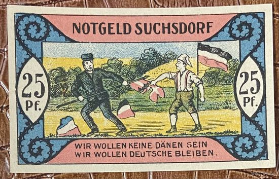Нотгельд 25 пфеннигов 1921 год. Зуксдорф,. Веймарская республика