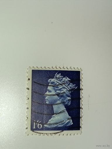 Великобритания 1971 Профиль королевы Елизаветы II.