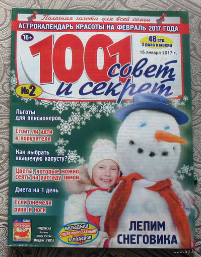 1001 совет и секрет Номер 2 2017, 1001 совет и секрет номер 24 2016. - 2 шт.