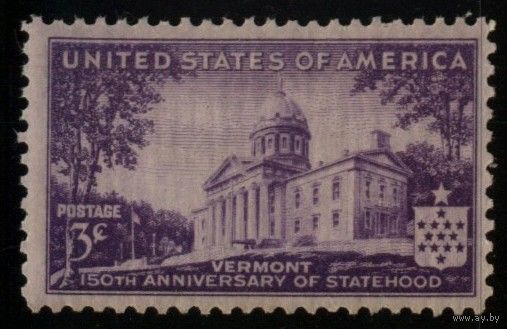 США - 1941 [Mi. 499]** MNH Вермонт, 150-я годовщина обретения статуса штата.