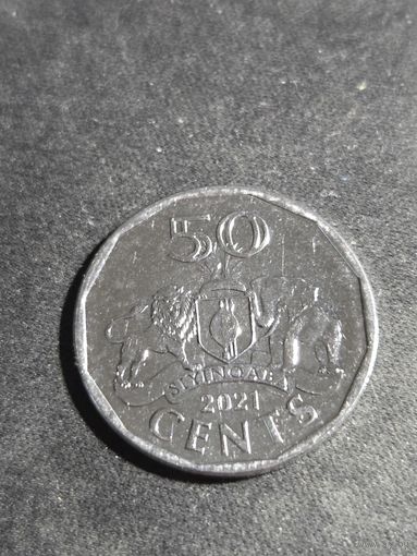 Эсвантини (Свазиленд) 50 центов 2021 Unc