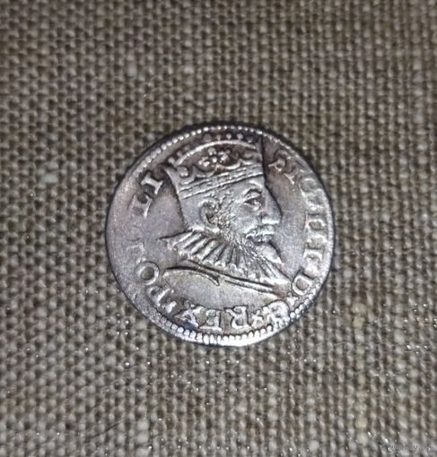 3 гроша 1592 Рига, штемпельный блеск!!!
