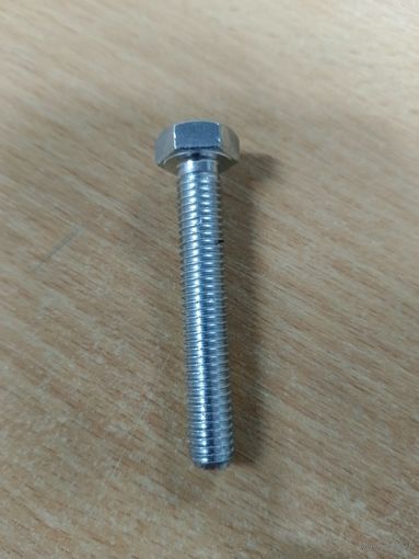 Болт М8х50 мм с шестигранной головкой по DIN 933 с полной резьбой оцинкованный, класс прочности 5.8