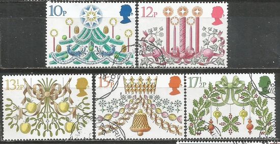 Британия. Рождество. 1980г. Mi#856-60. Серия.