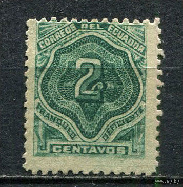 Эквадор - 1896 - Цифры 2С. Portomarken - [Mi.2py] - 1 марка. Чистая без клея.  (LOT Gi42)-T3P56