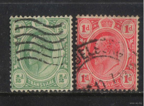 GB Колонии Трансвааль 1905  EVII Надп Стандарт #131-2...