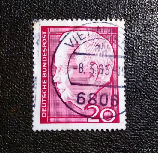 Марка Германия 1964 год Генрих Любке