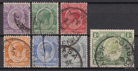 220.BrK. Великобритания. Колонии. Кения и Уганда. Георг V. Стандарт. 1922 г. Mi.##2/3/5-8/10.
