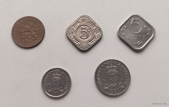 5 монет Антильских островов с 1 рубля