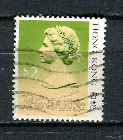 Британский Гонконг - 1987/1991 - Королева Елизавета II 2$ - [Mi.517I] - 1 марка. Гашеная.  (LOT AH28)