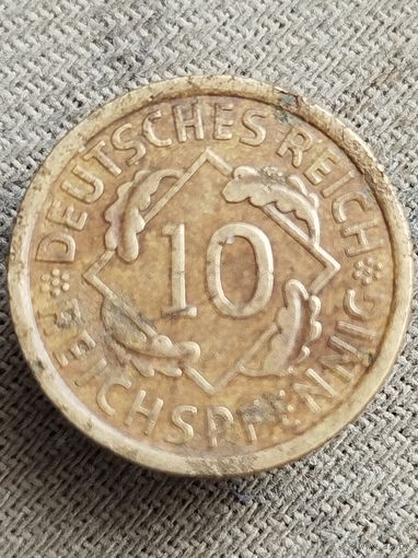 Распродажа - 10 пфеннигов 1935г.,"D",Германия,Веймарская республика