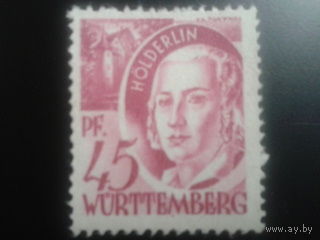 Германия 1947 Вюртемберг фр. зона поэт