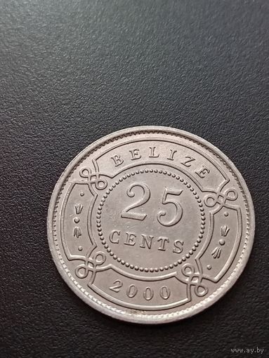Белиз 25 центов 2000 г.