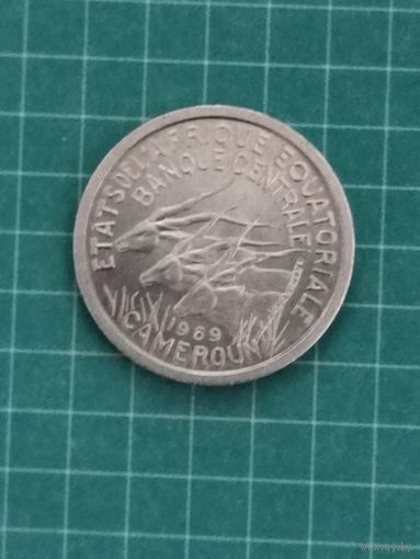 Камерун 1 франк 1969 г. Экваториальная Африка