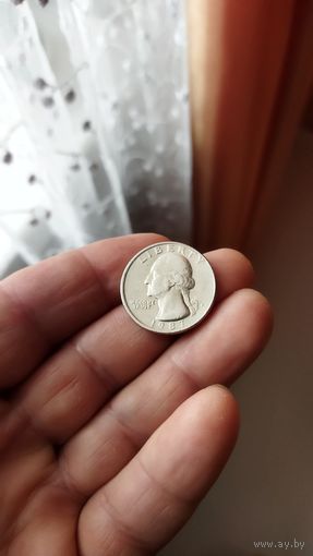 25 центов 1987 г.(P) США.