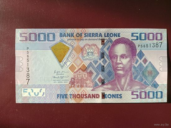 Сьерра Леоне 5000 леоне 2021 UNC