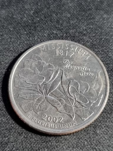 США 25 центов 2002 Миссисипи P